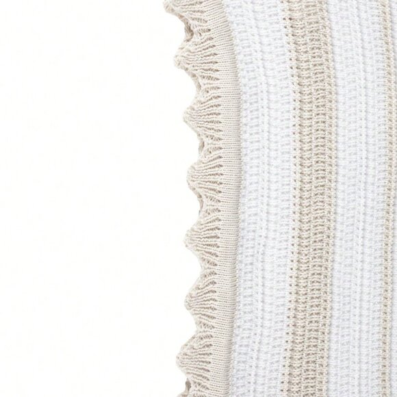 Khaki Elegant Women's Ruffled Crochet Fishtail Maxi Skirt - Picture 6 of 7